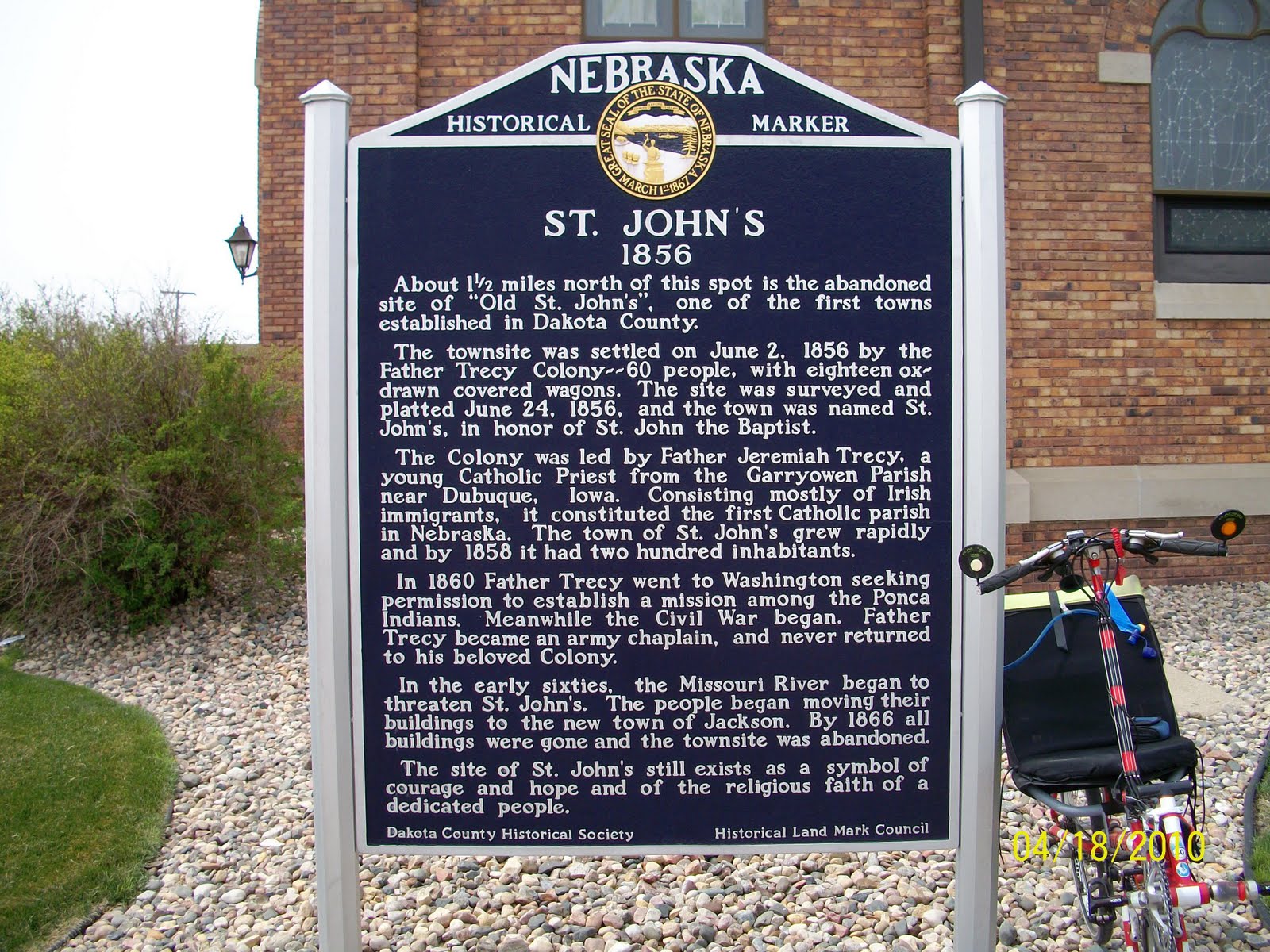 History and Culture by Bicycle St. Johns, Franklin and Jackson, Nebraska