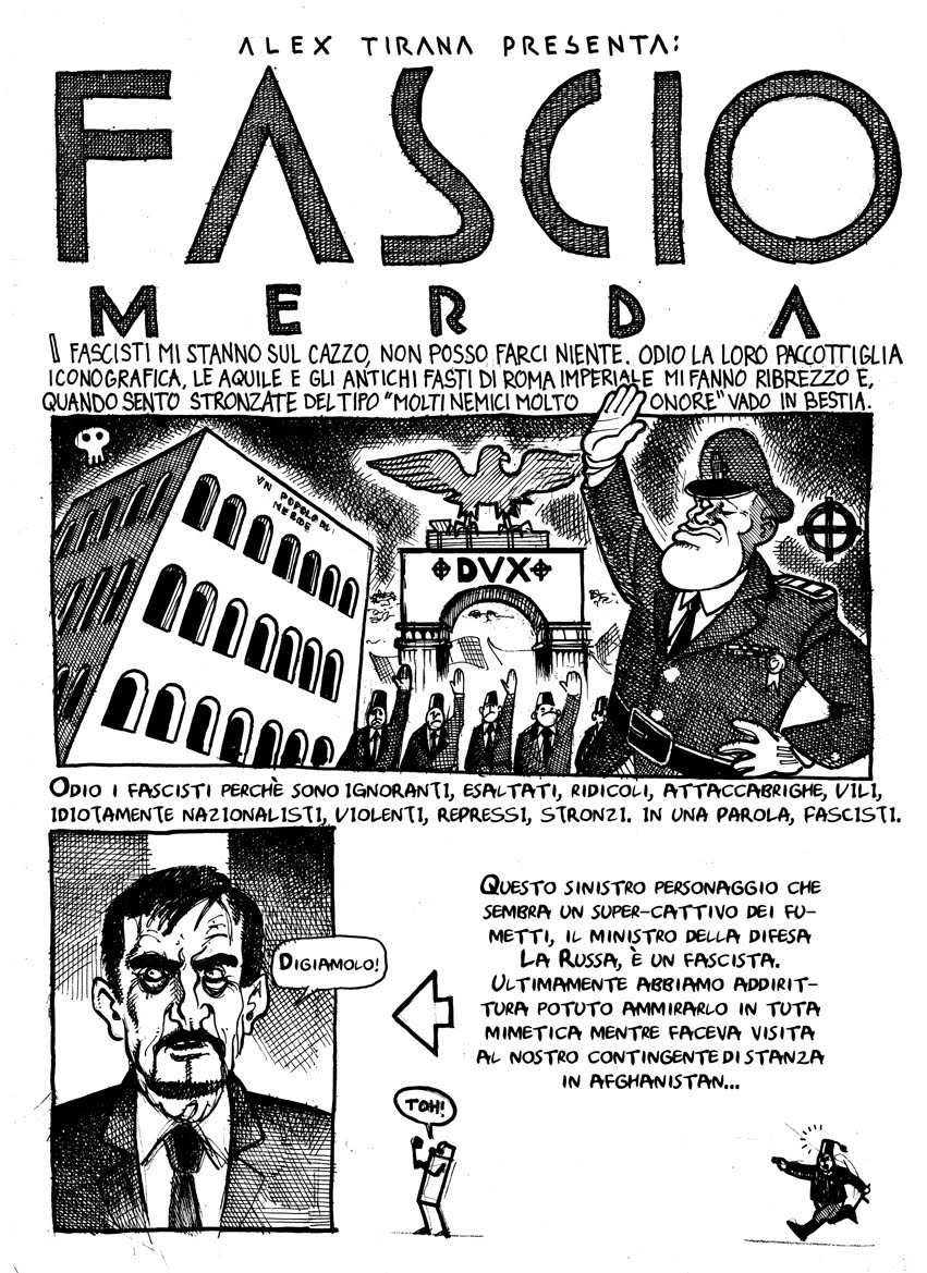 Cartoline da Tirana Fascio merda!