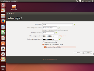 Create an user account Create an user account