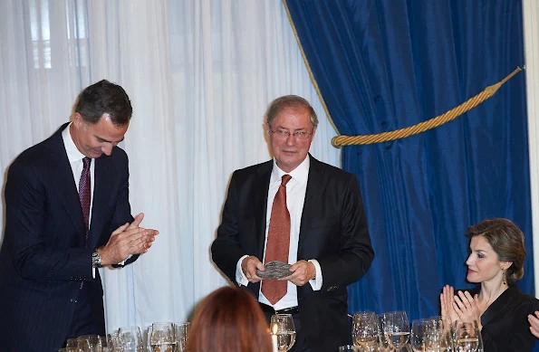 King Felipe VI of Spain and Queen Letizia of Spain attend the 'Francisco Cerecedo' journalism award 