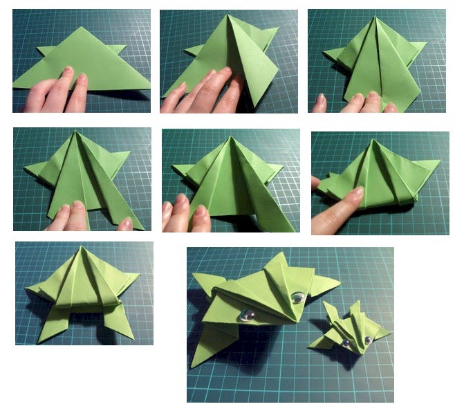 Spring Peeper Frogs Origami Frog Instructions For Kids Animated Frog on Lily Pad