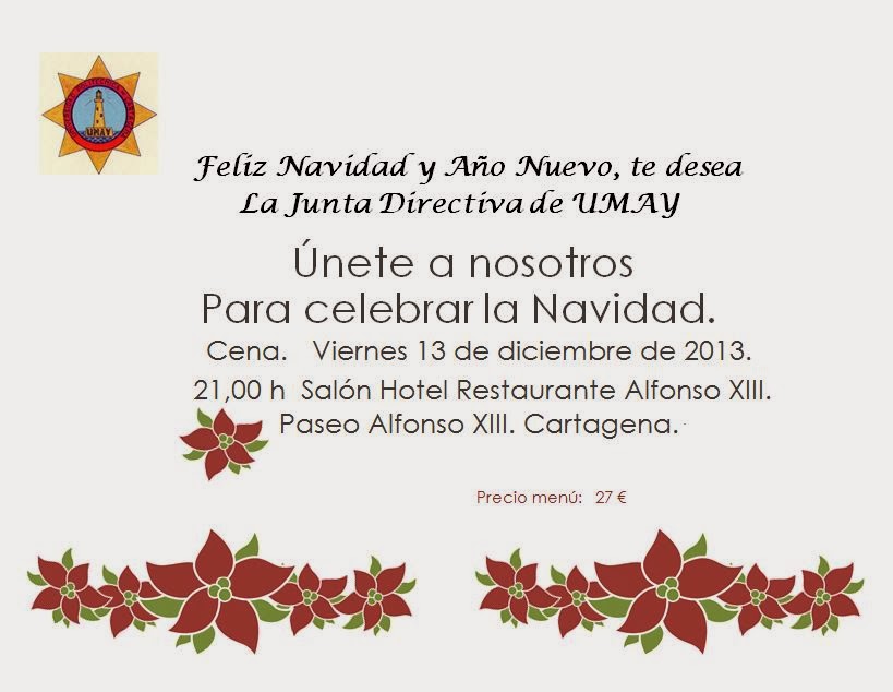 UMAY CARTAGENA: CENA DE NAVIDAD