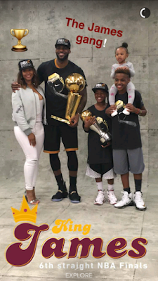 1 Lebron James, his wife & kids pose with his NBA championship trophies (photos)