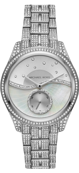 MICHAEL KORS Lauryn Celestial Pavé Silver-Tone Watch