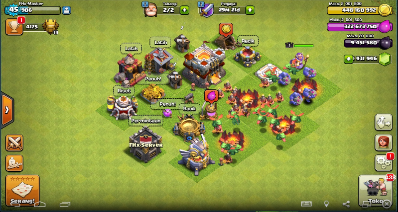 скачать сервер fhx clash of clans v8