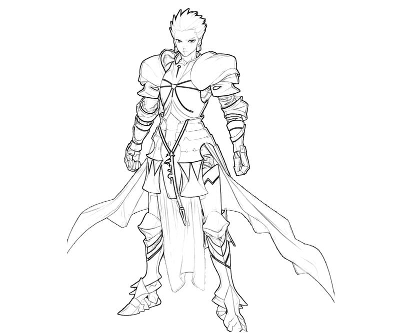 Gilgamesh Coloring Page Sketch Coloring Page