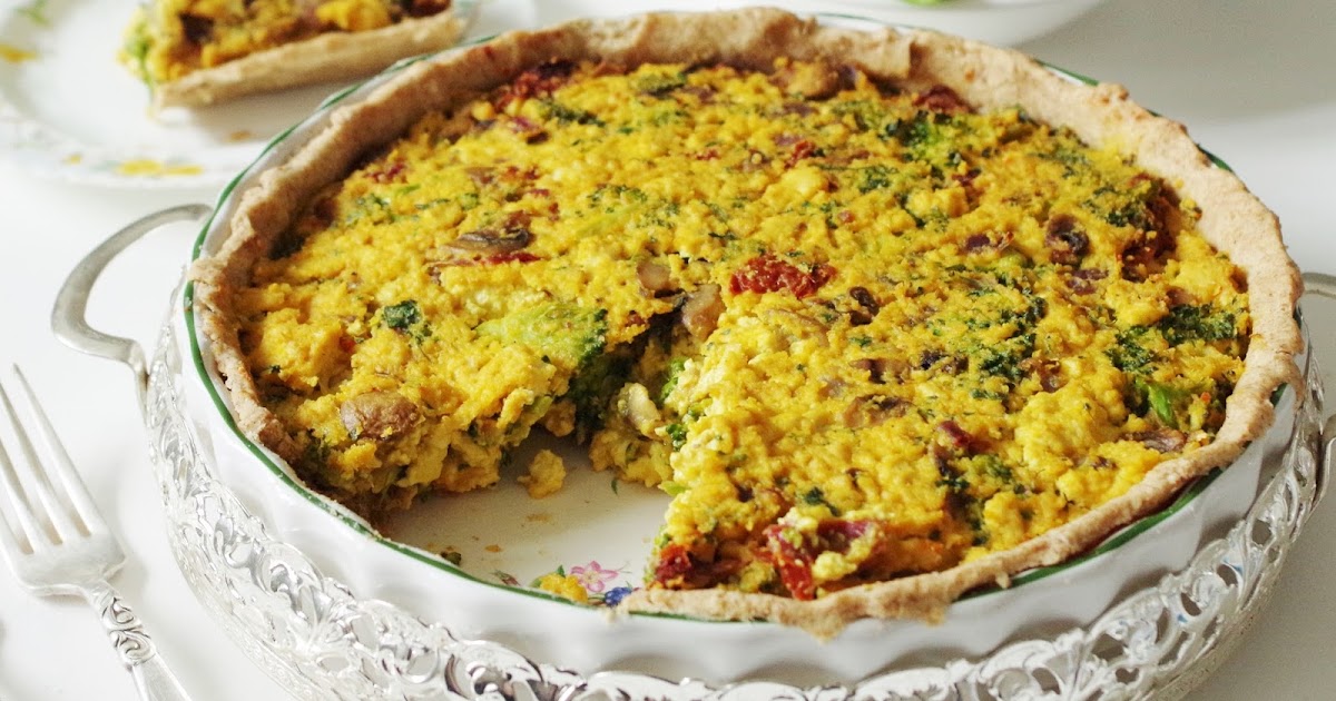 Broccoli & Sun-dried Tomato Quiche |Euphoric Vegan