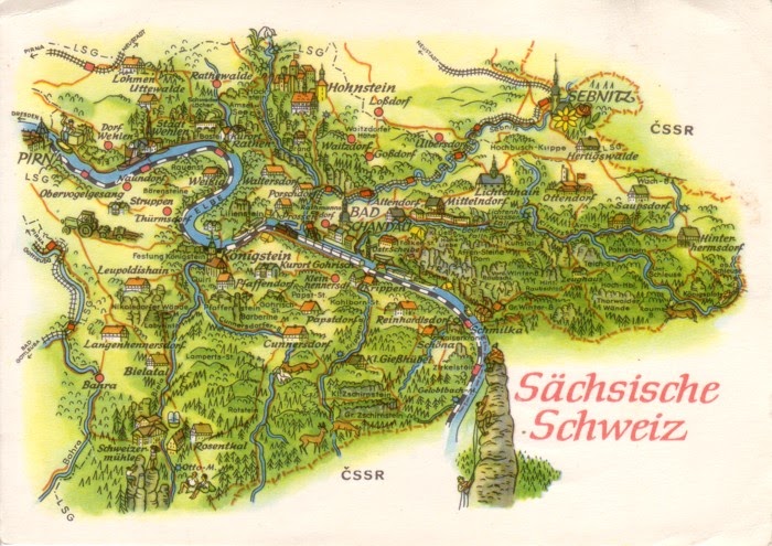 Postcards from the Past: Saxon Switzerland. Germany. 1968