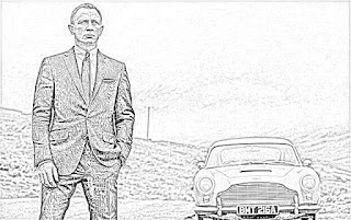 James Bond and cars coloring pages coloring.filminspector.com