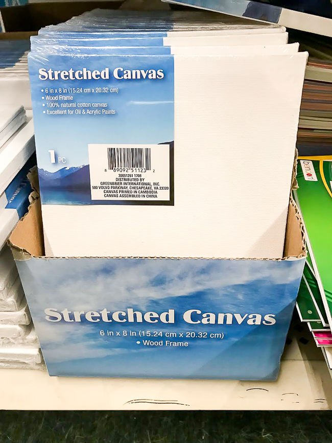 Crafter's Square White Stretched Canvases, 4 x 6 at Dollar Tree