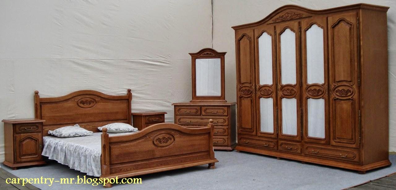 Chambre à coucher en bois hétre نجارة مغربية