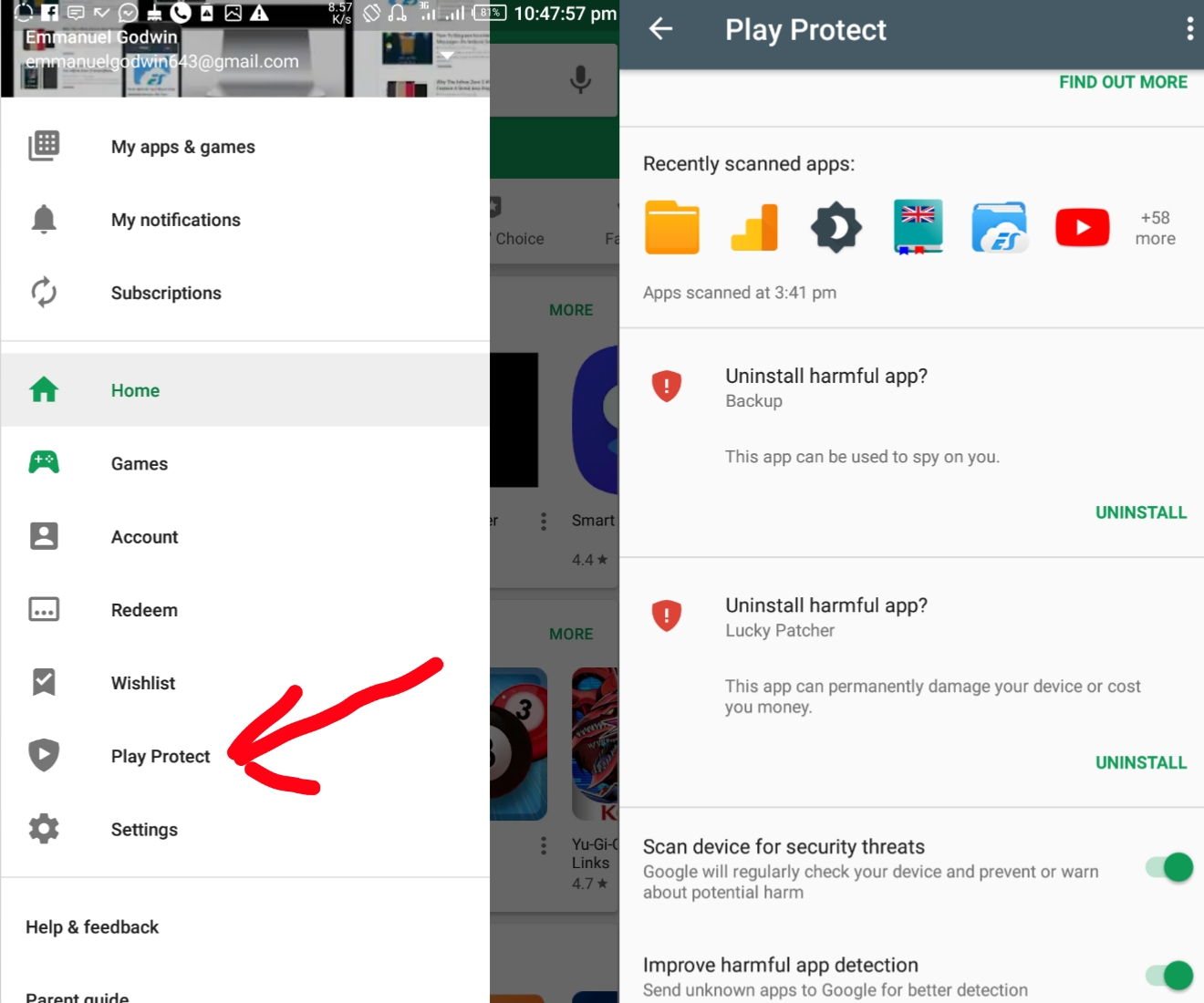 How to activate Google Play Protect