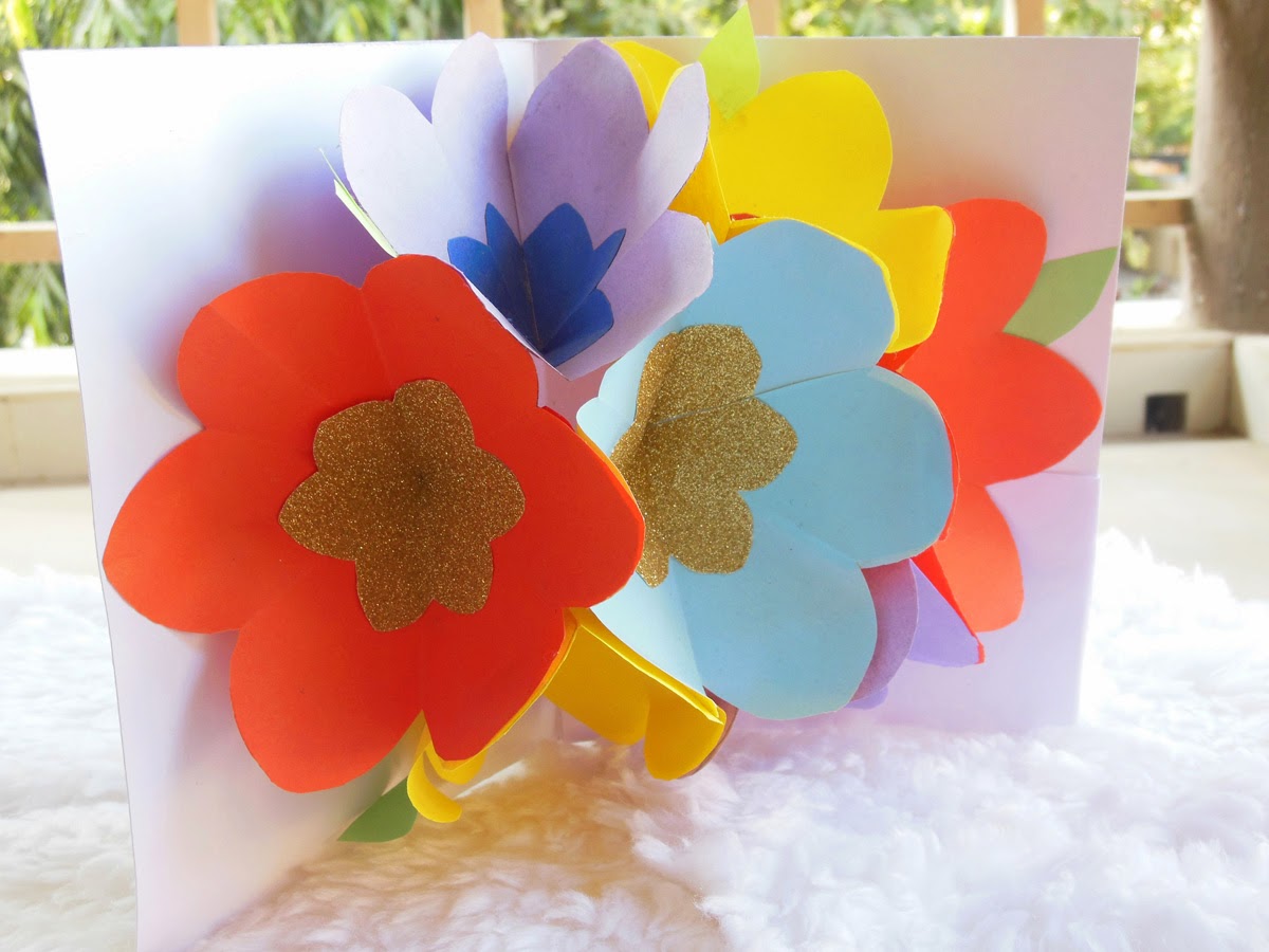 my creative corner flower pop up card