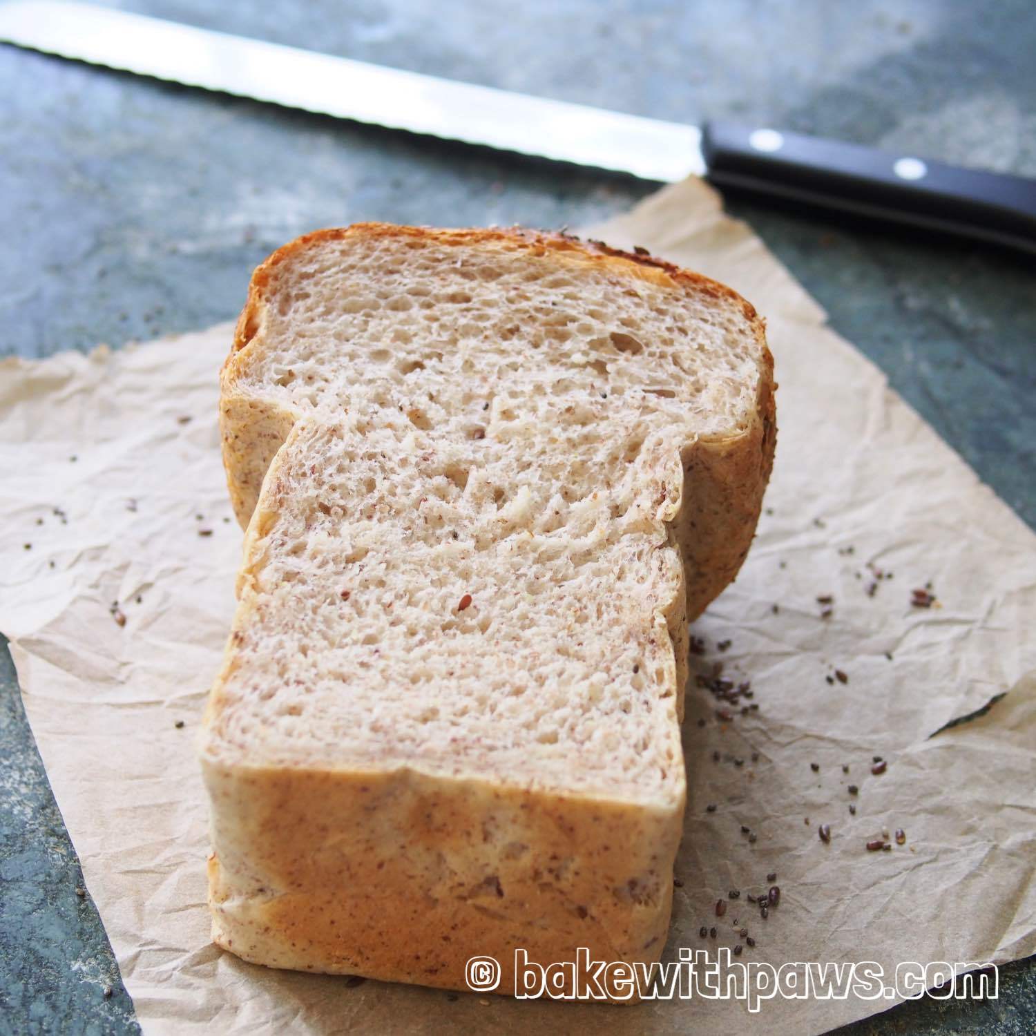 Multigrain Bread (Yudane Method) BAKE WITH PAWS