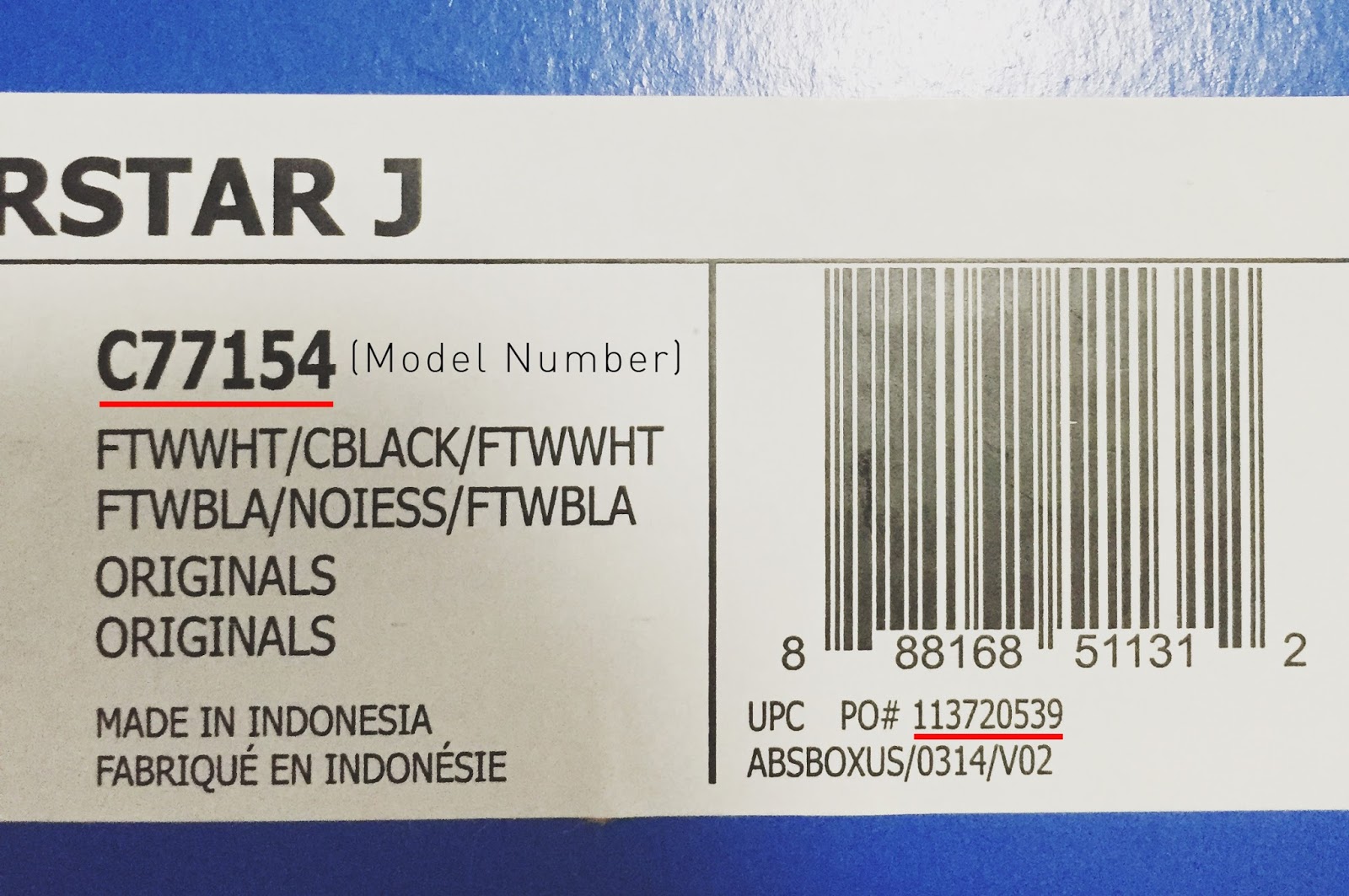adidas style number on tag