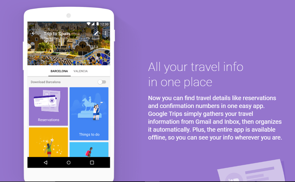 Plan your trips with Google Trip