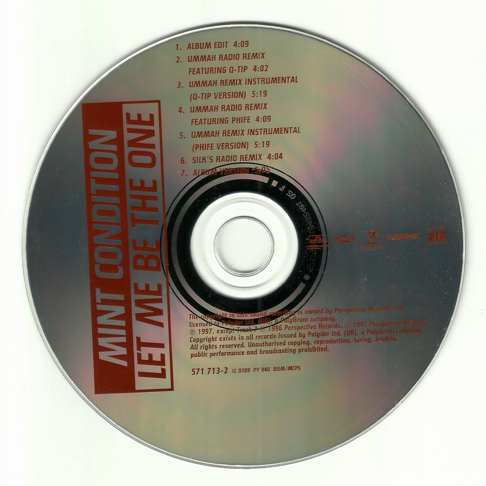 THE CRACK FACTORY Mint_ConditionLet_Me_Be_The_One(UK_CDM)1997Y2H_INT