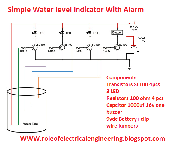 Electrical Engineering World: Water Level Indicator with ...