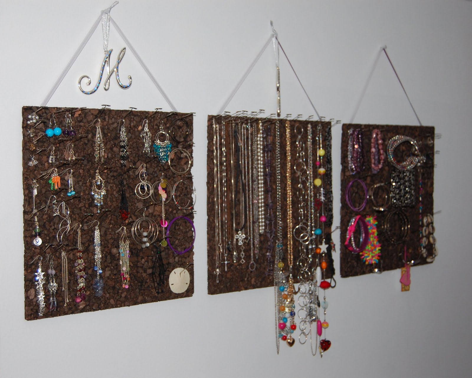 Sharing is Caring Cork Board Jewelry Organizer