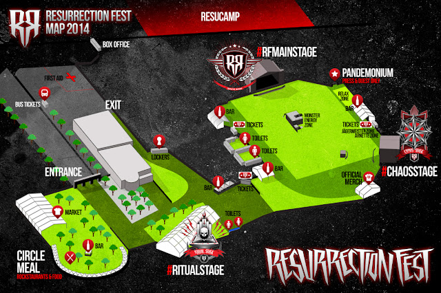 Mapa de Resurrection Fest 2014