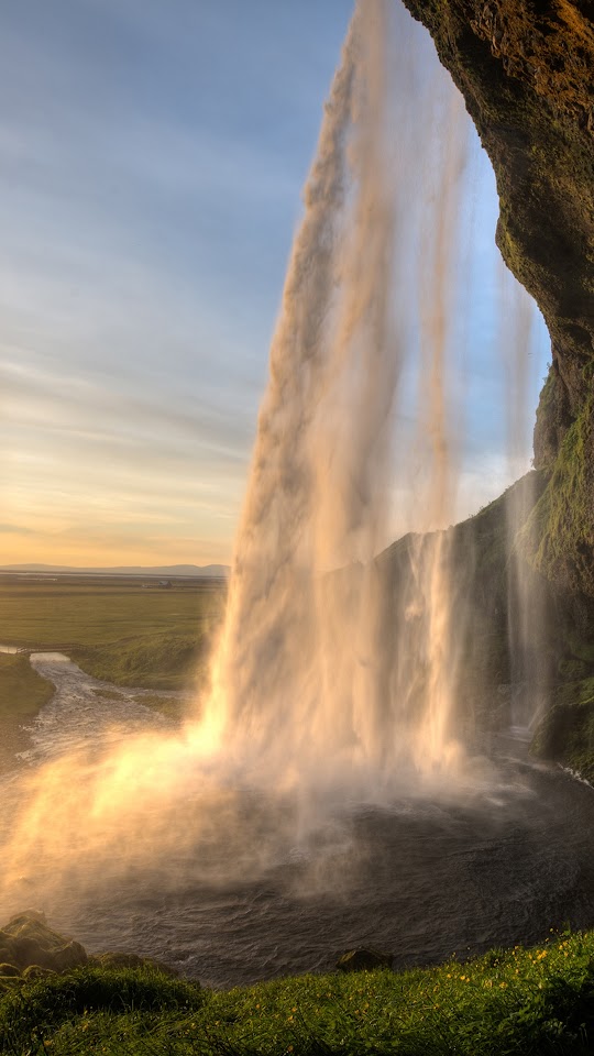 Seljalandsfoss Waterfall Iceland  Android Best Wallpaper