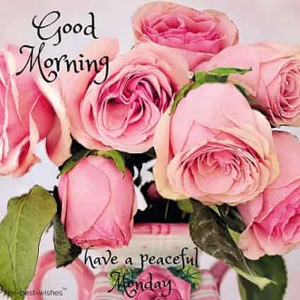 good-morning-happy-monday-with-pink-rose-bouquet-images good morning happy monday with pink rose bouquet images