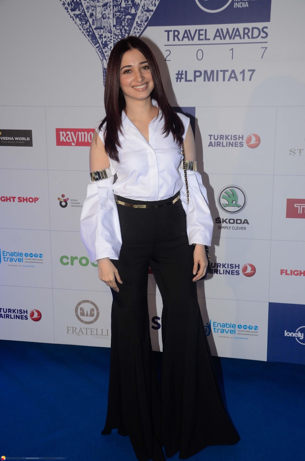 Tamanna At  lonely Planet Magazine Awards 2017 In White Shirt