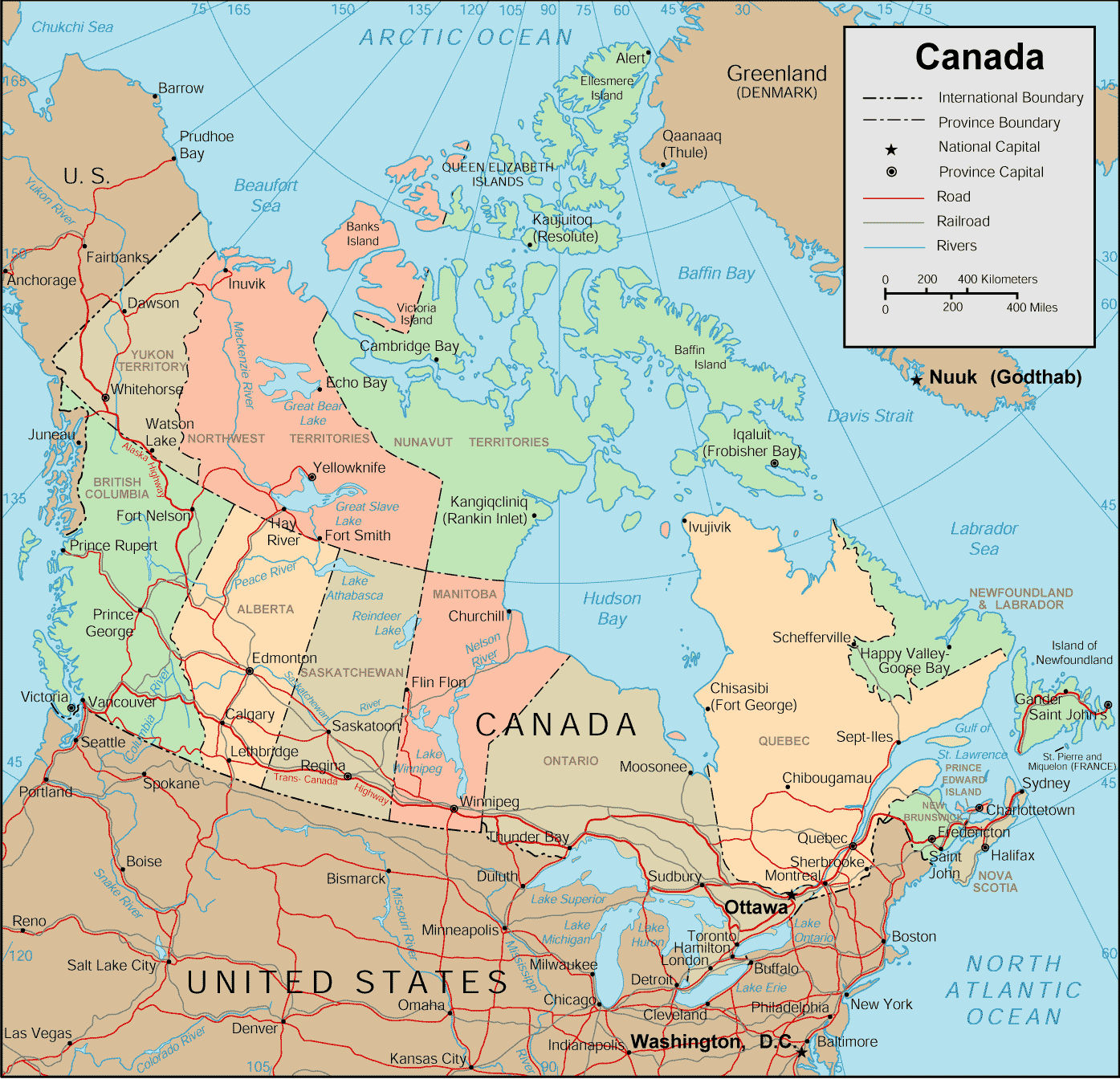 Canada Map Geography 