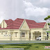 4 BHK Colonial style sloped roof villa architecture