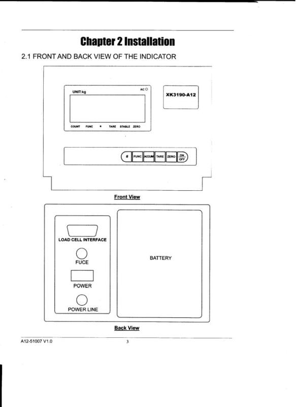 TIMBANGAN ELEKTRONIK / ELECTRONIC SCALE: BUKU MANUAL XK3190-A12