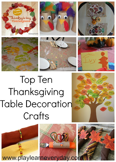 Top Ten Thanksgiving Table Decoration Crafts - Play and Learn Every Day