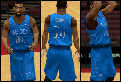 NBA 2K13 Detroit Pistons Christmas Jersey Mods