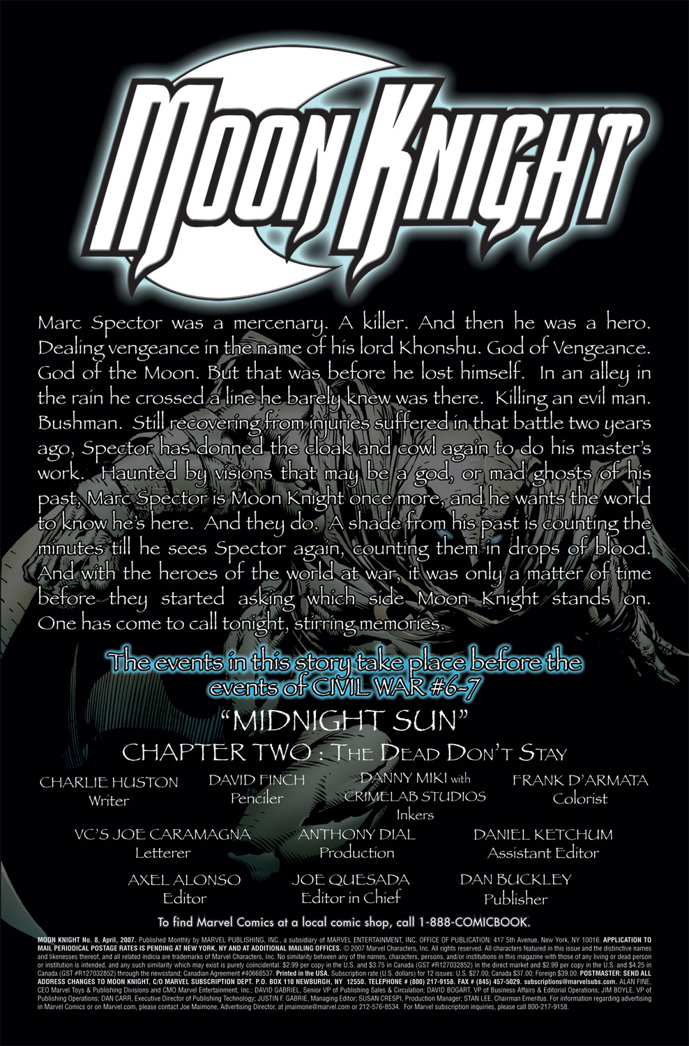 Read online Moon Knight (2006) comic -  Issue #8 - 2