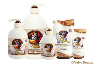 Rahasia kulit putih halus dan sehat dengan Velvy Goat’s Milk Shower Cream Silk & Grape Seed Oil