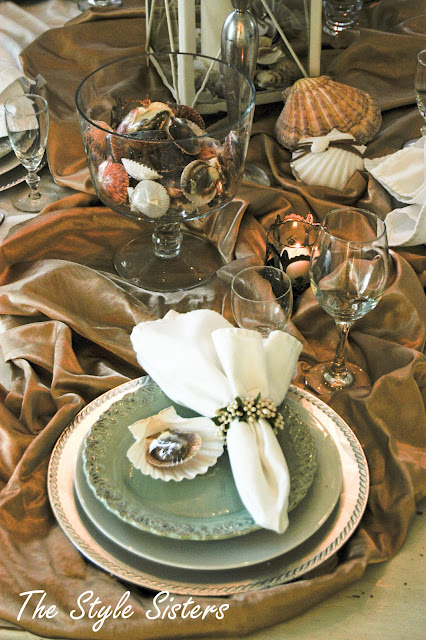 Beach tablescape summer party idea