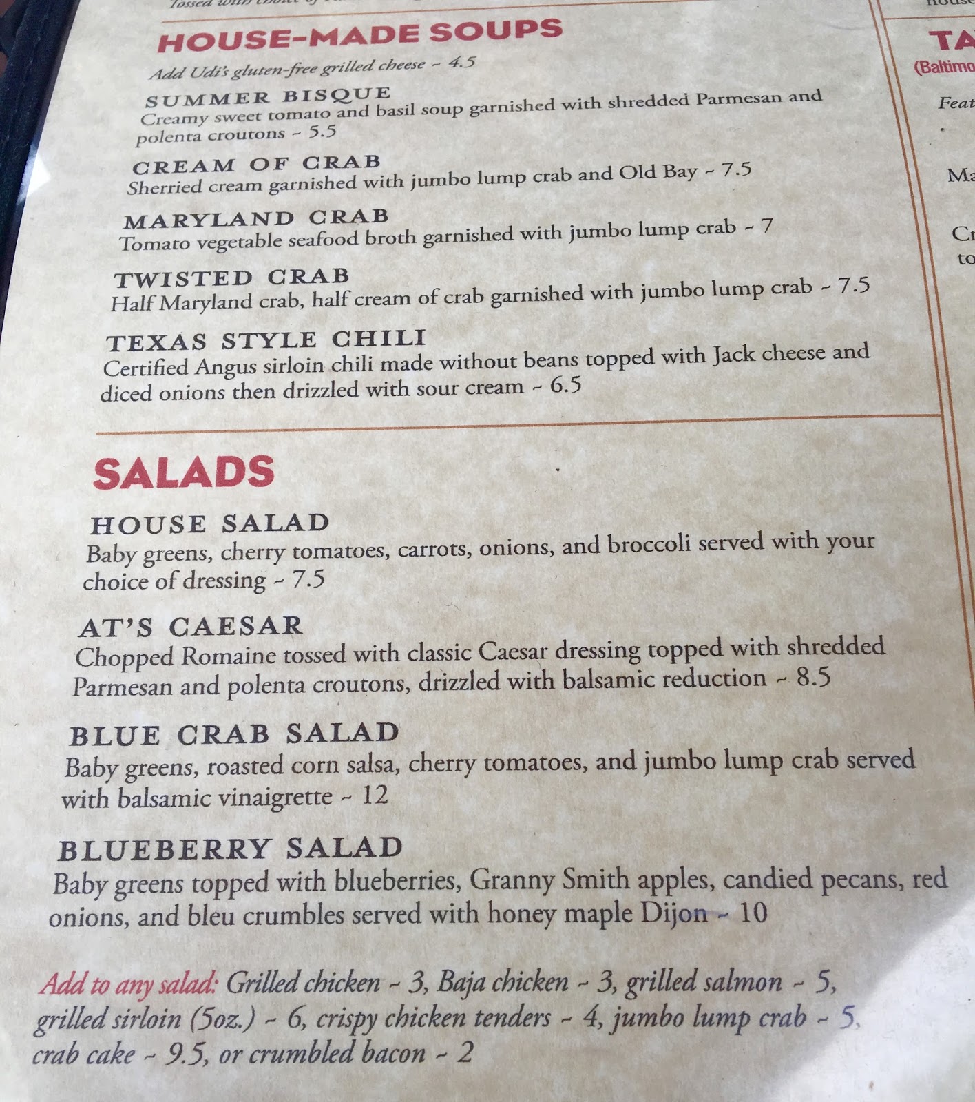 The Gluten & DairyFree Review Blog Alexander's Tavern GlutenFree Menu