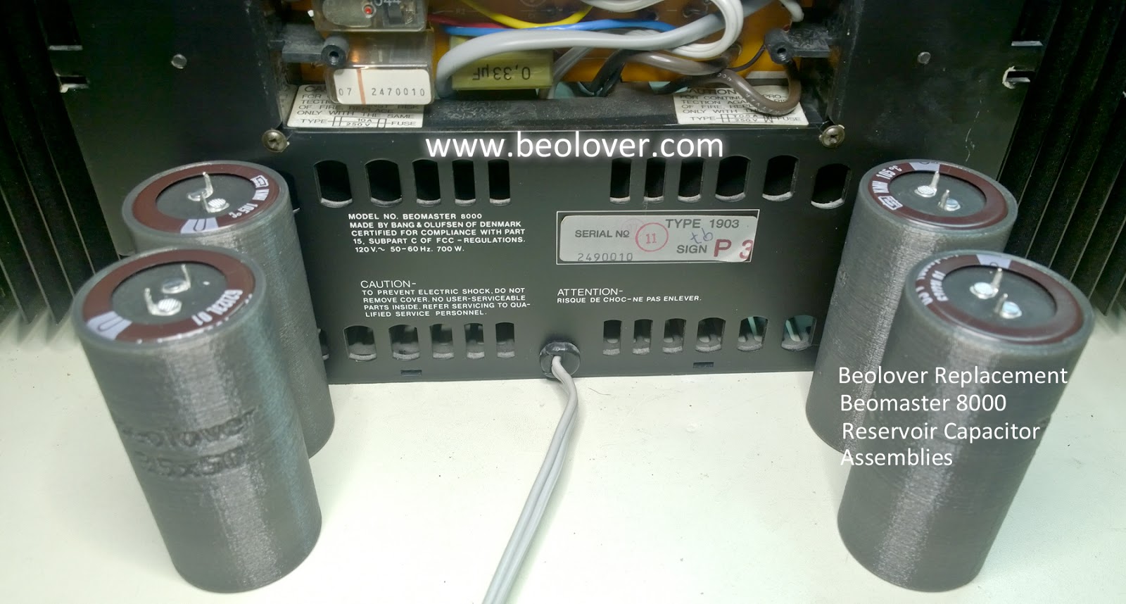 beolover Beomaster 8000 Replacing the ±55V Reservoir Capacitors