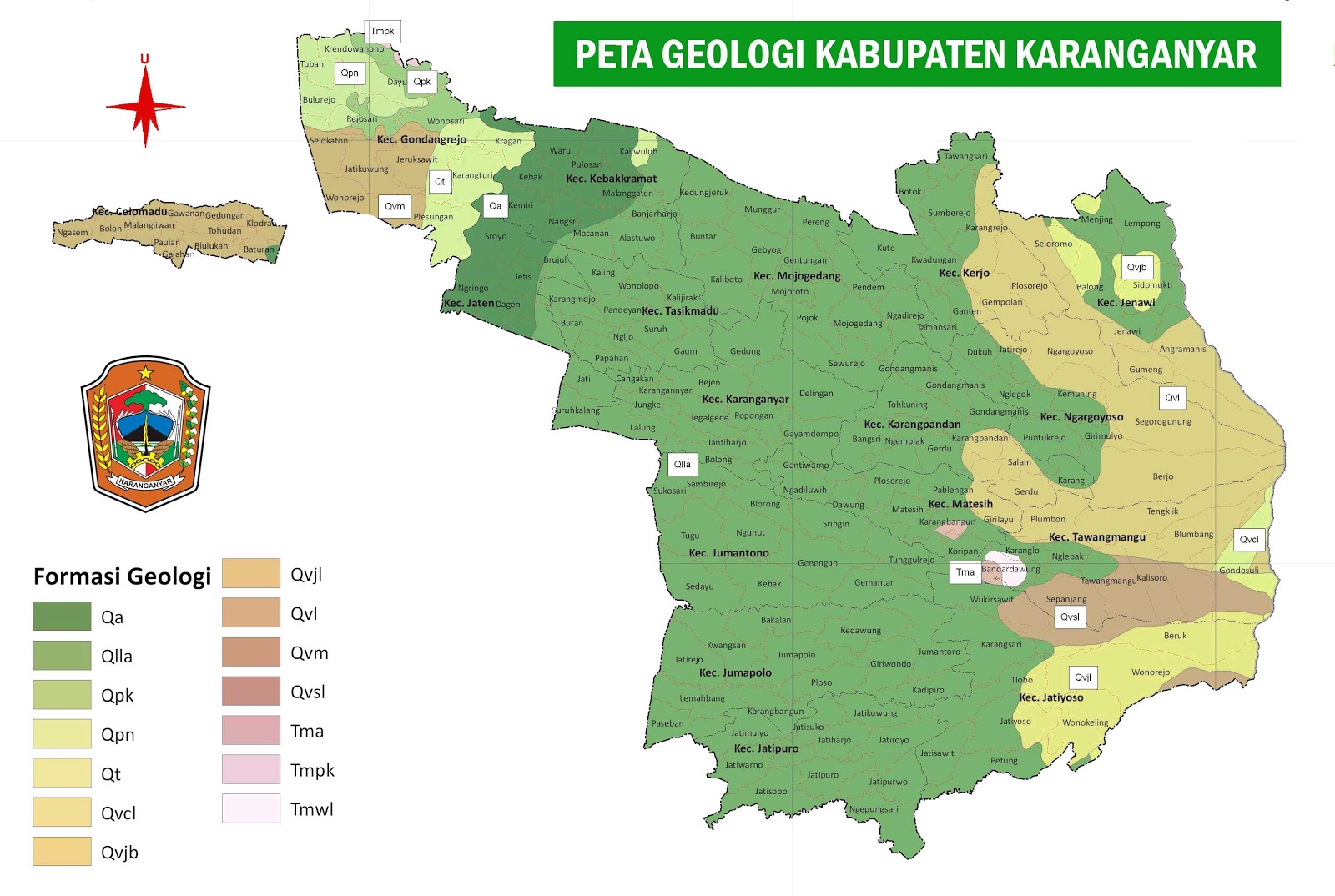 4 Peta Kabupaten Karanganyar  Jawa Tengah Peta Dunia 