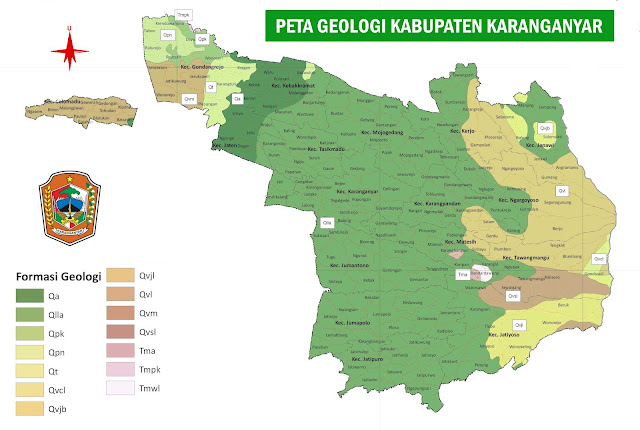 Gambar Peta Geologi Kabupaten Karanganyar