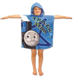 New Thomas Poncho towel Blue