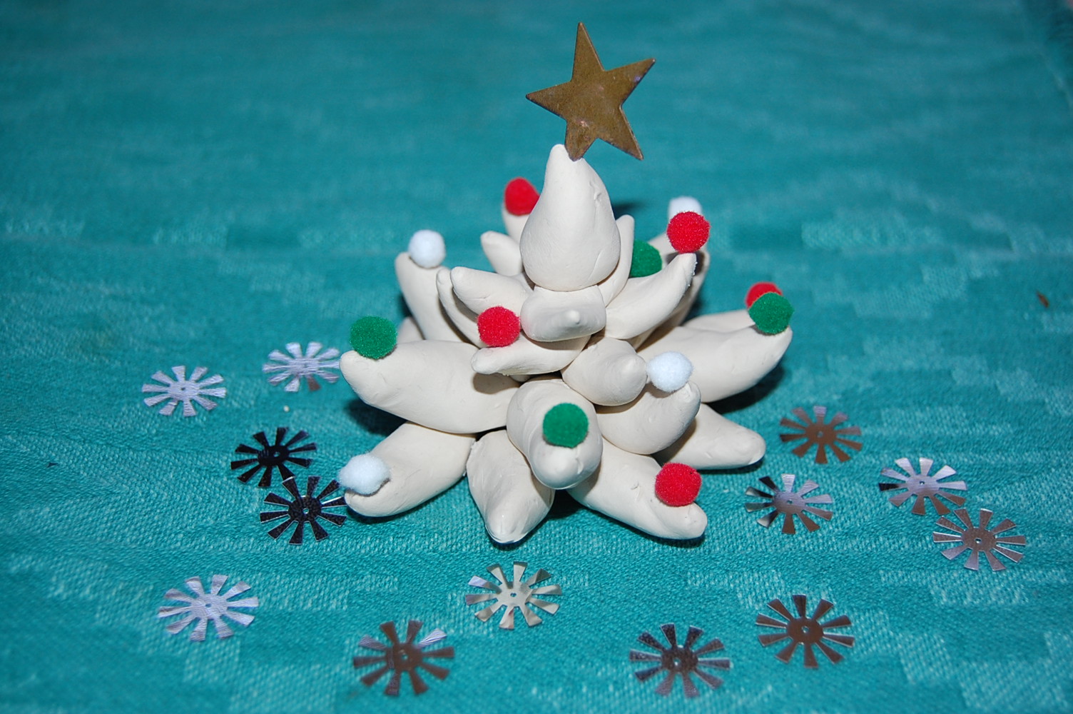 Oogly Christmas Tree Made of Clay
