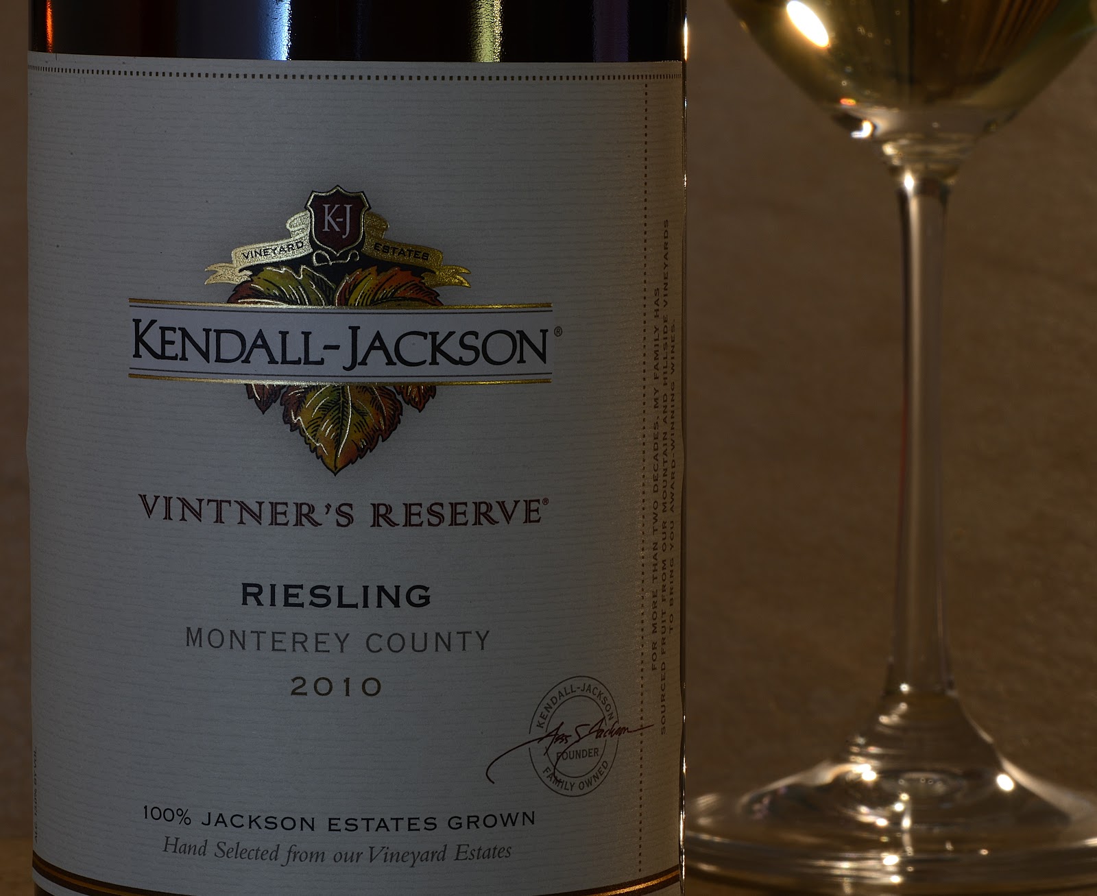 New Hampshire Wineman KendallJackson Vintner's Reserve Monterey