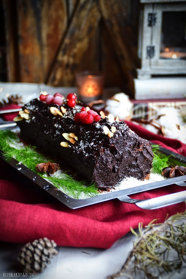 TRONCO DE NAVIDAD DE CACAO Y CASTAÑAS (SG, SL, VEGT)