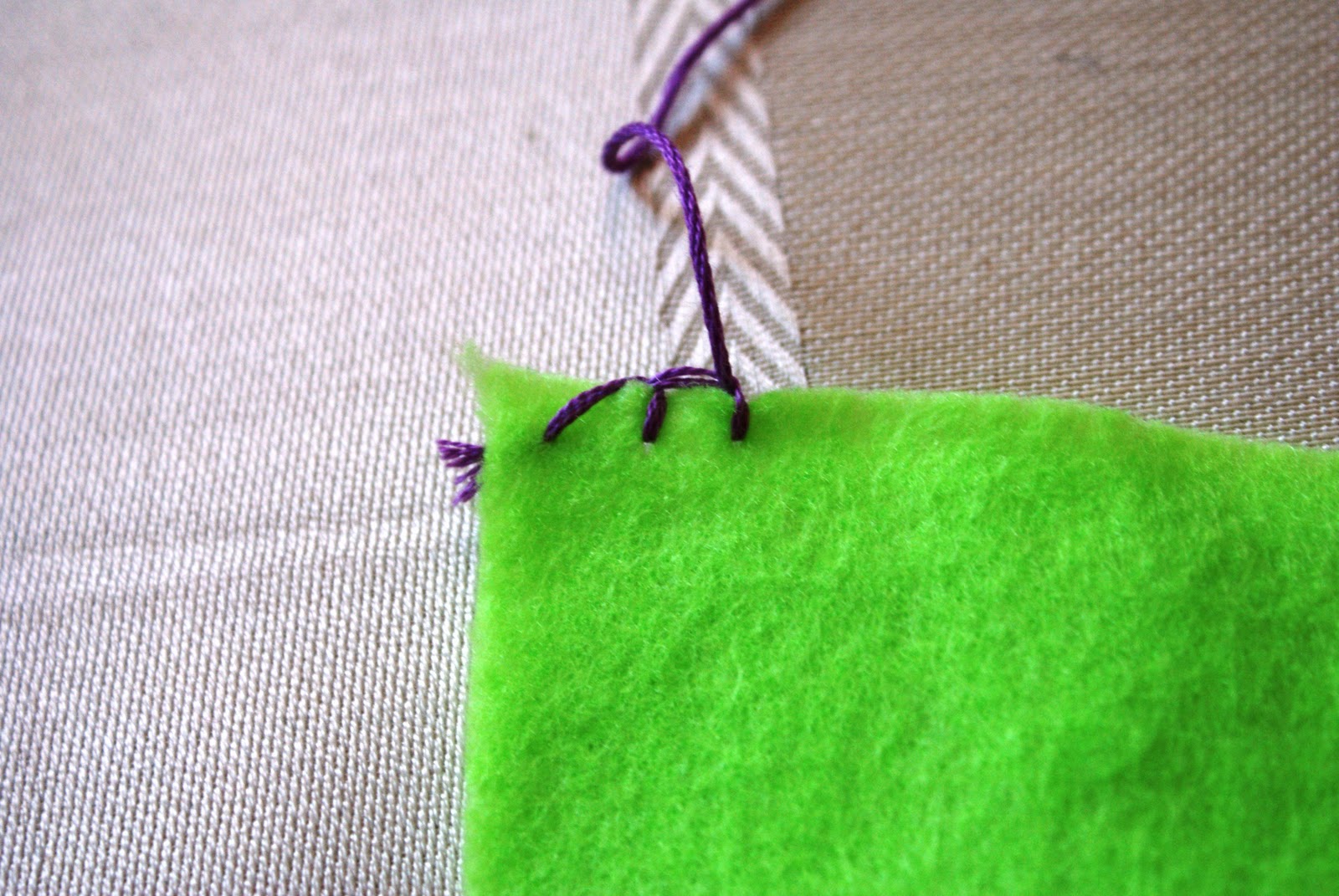 The Better Nester How to Hand Sew Blanket Stitch