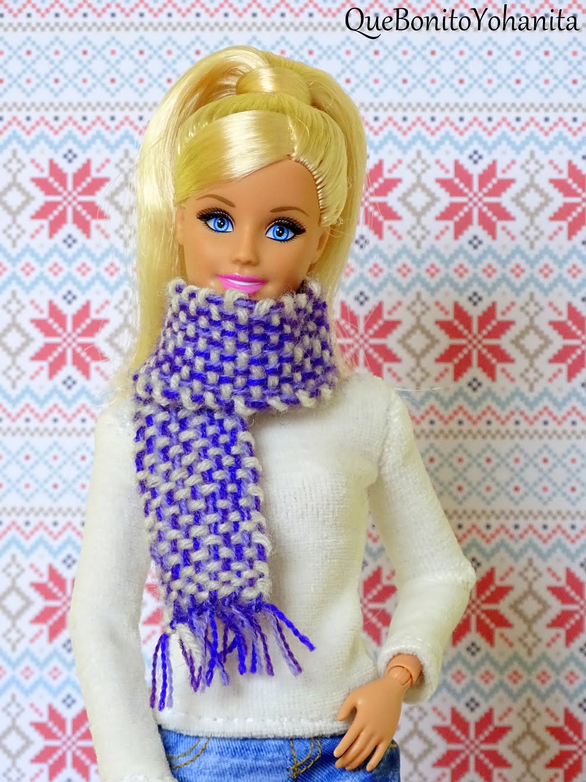 que Yohanita!: Tutorial: Bufanda hecha a mano para Barbie