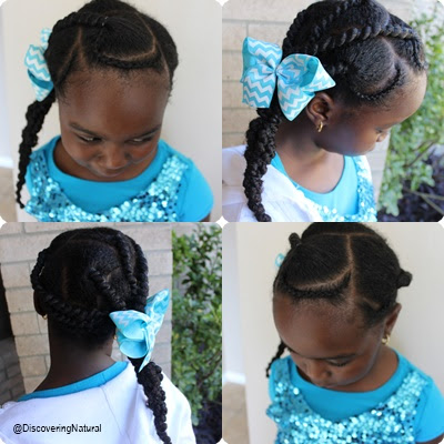 Threading and Cornrow Hairstyle | Natural Hair Kids
