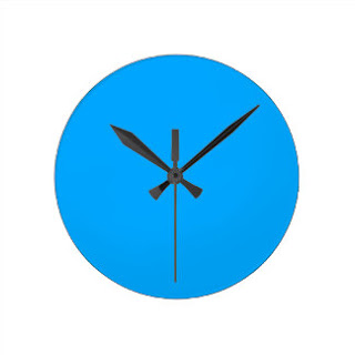 Aqua blue wall clock