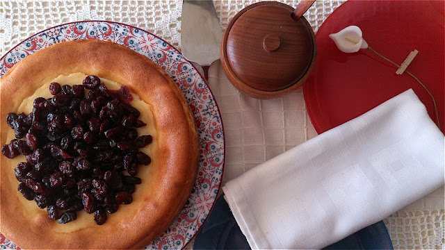 cheesecake horno tarta de queso postre cremoso arándanos lorraine pascale receta deliciosa sencilla