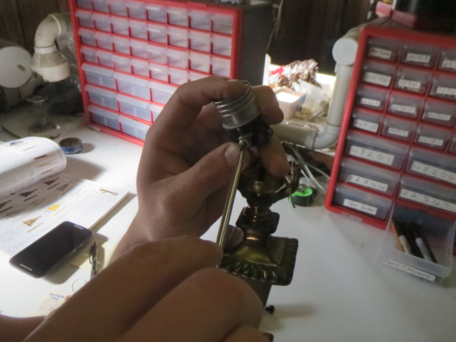 Lamp Parts and Repair Lamp Doctor Simple Cord Replacement on Table Lamp