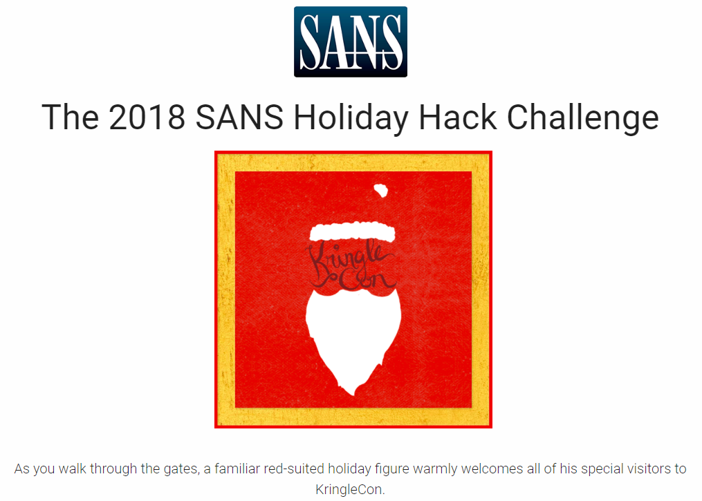 Echo 0xhat Security Kringlecon Sans Holiday Hack 18 Writeup
